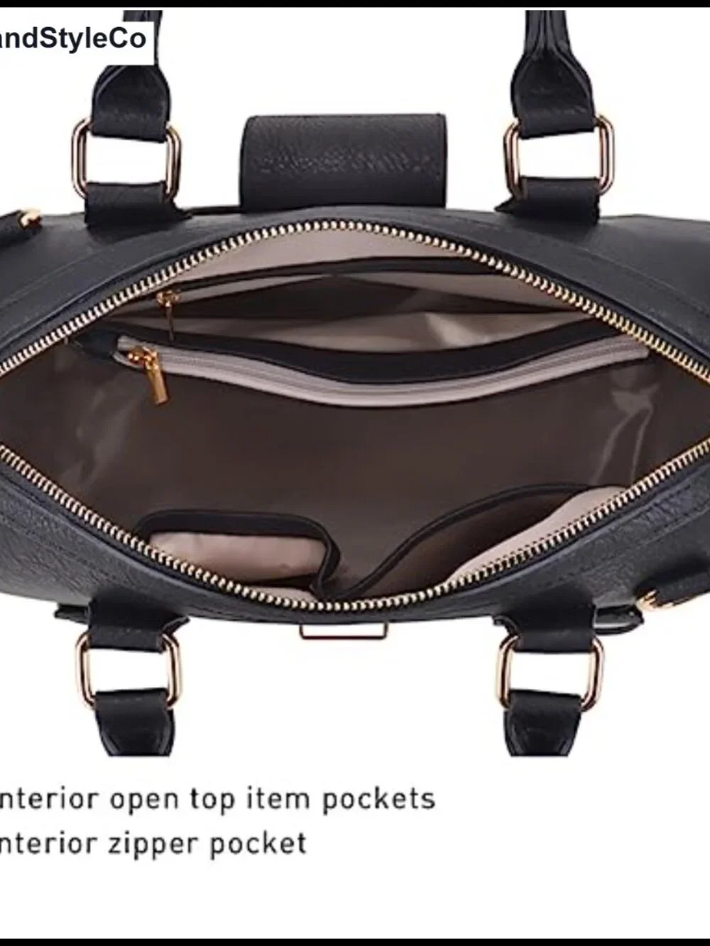 Vegan Leather Satchel Work Tote Top Handle Handbag